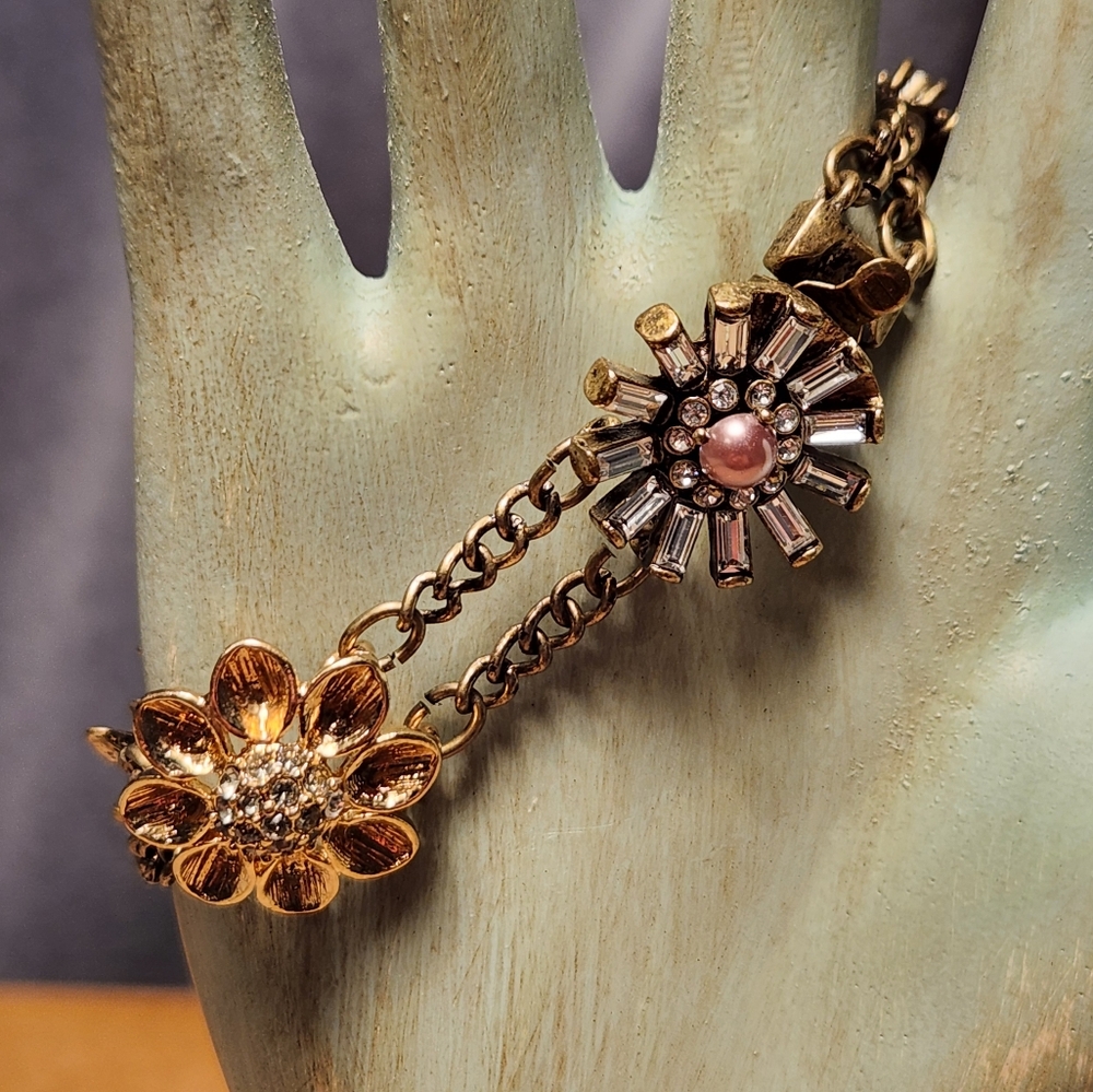 Chloe + Isabel Pavé + Crystal Floral Statement Bracelet